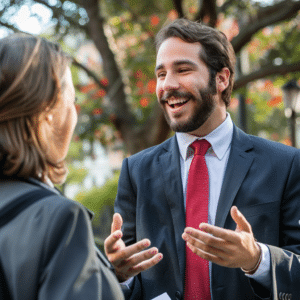 Lawyers talking