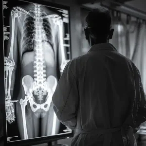 A doctor looking at an xray of a patient | Myrtle Beach Spinal Cord Injury Lawyer