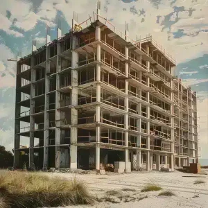 An under construction building