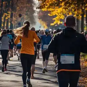 People running for a marathon. | Turkey Trot