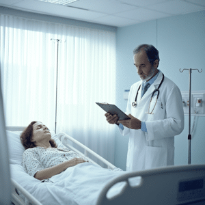 a doctor examining a pedestrian accident victim in South Carolina