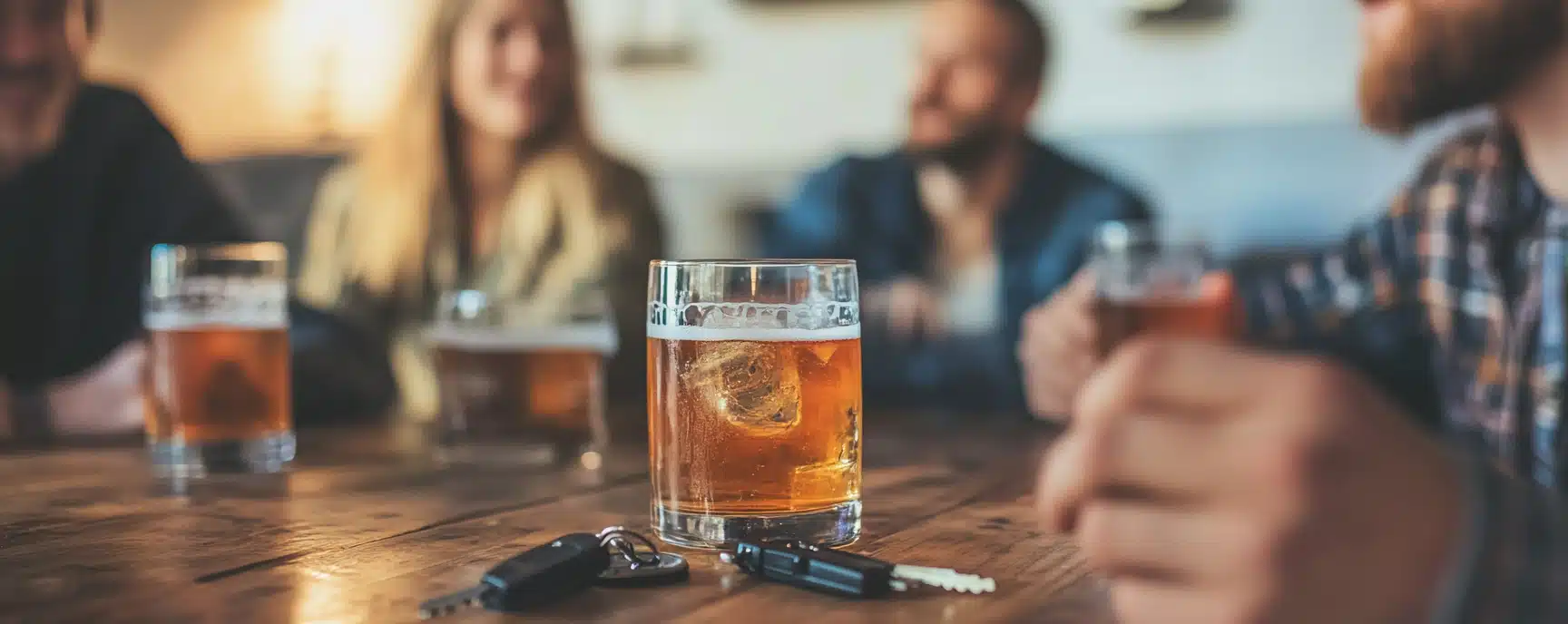 A group of people drinking at their home