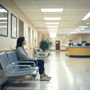 person worried about medical costs and treatment