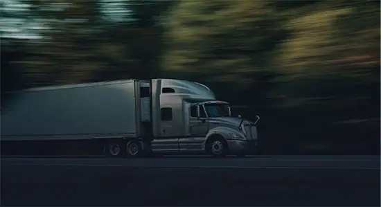 A speeding Truck