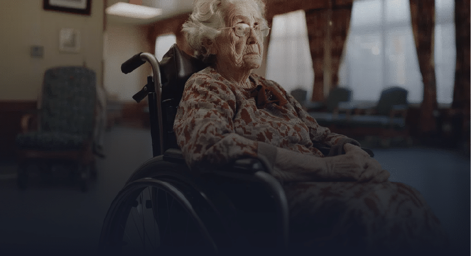 An old woman in a Nursing Home