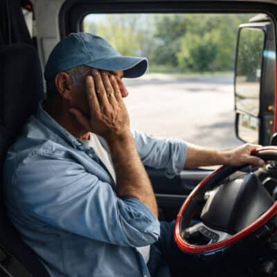 tired truck driver