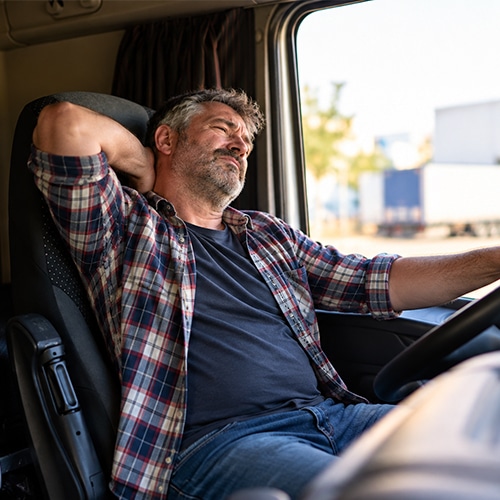 Fatigued truck driver