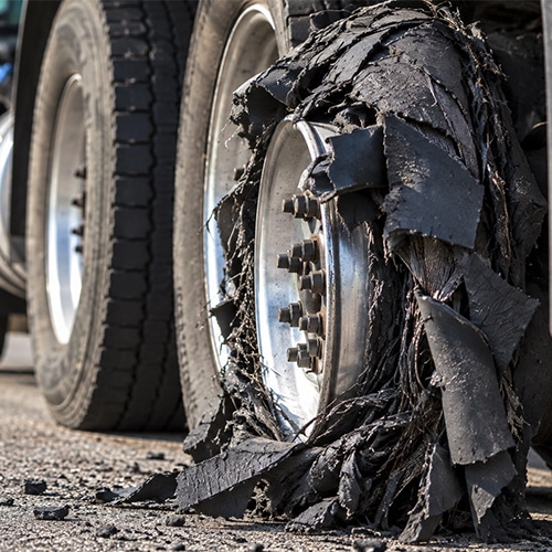 truck tire blowout